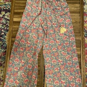 Chelsea & Theodore flowy pants - Pink and Blue Floral
